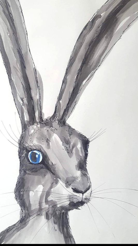 Grey Hare Print