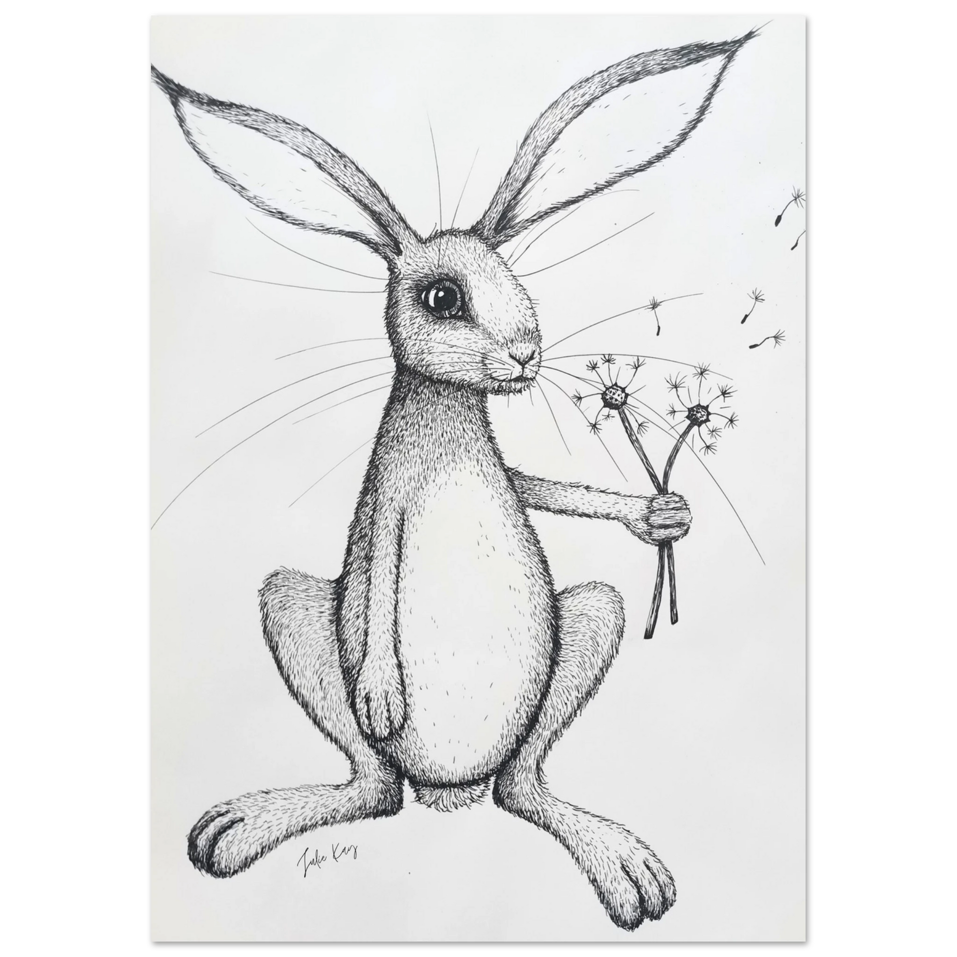 Honey Bunny with dandelion