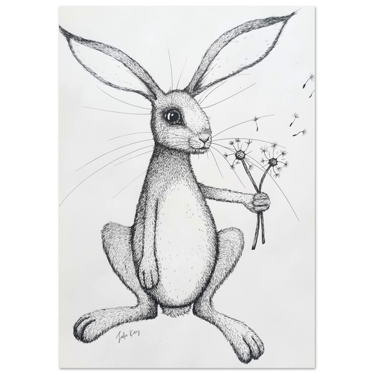 Honey Bunny with dandelion