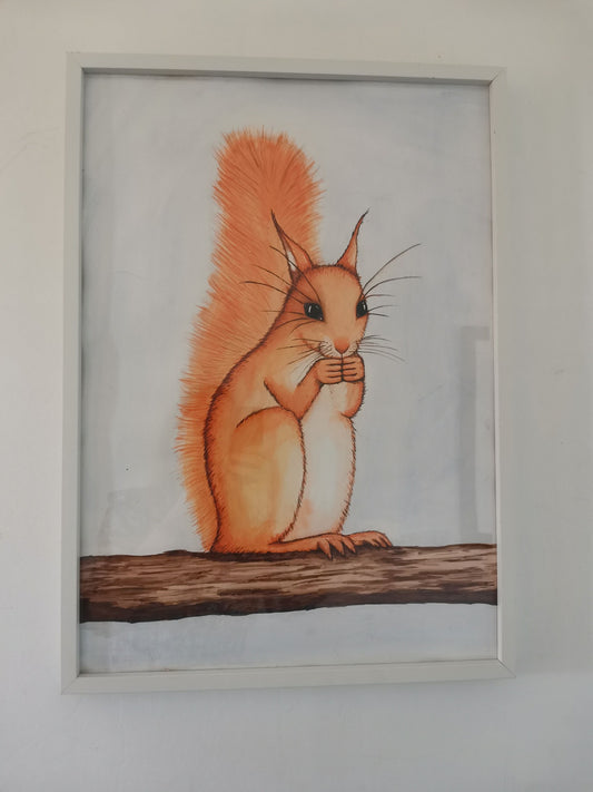 Sweet Squirrel - Watercolor Painting